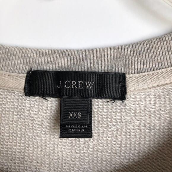 J. Crew Ruffle Hem Sweater XXS Grey / Cream - Picture 6 of 11
